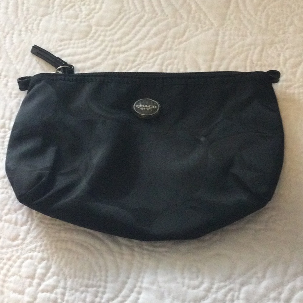 BN cosmetic case COACH black nylon